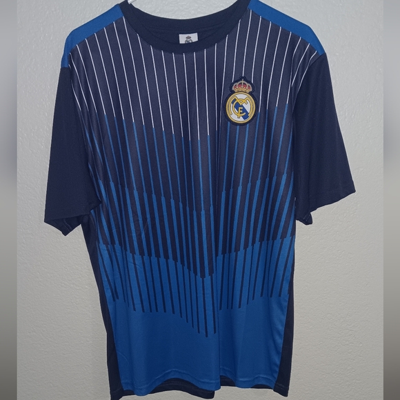 Real Madid Navy Blue and Blue Graphic Jersey - Picture 1 of 2